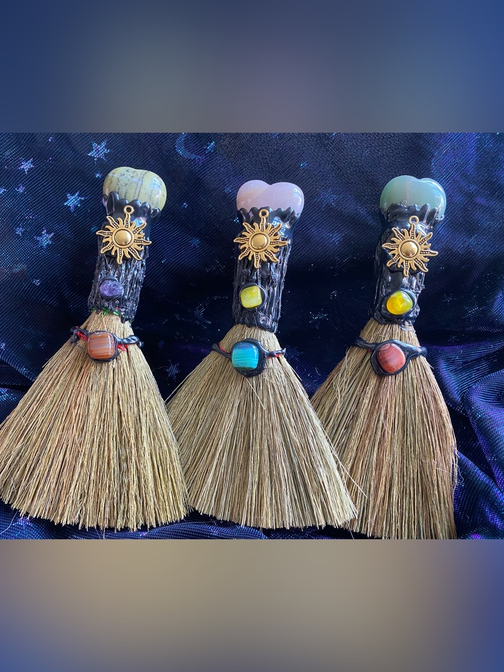 Witches Broom Altar Space Protection Quartz 🔮Crystal & Charm. Made pure intent